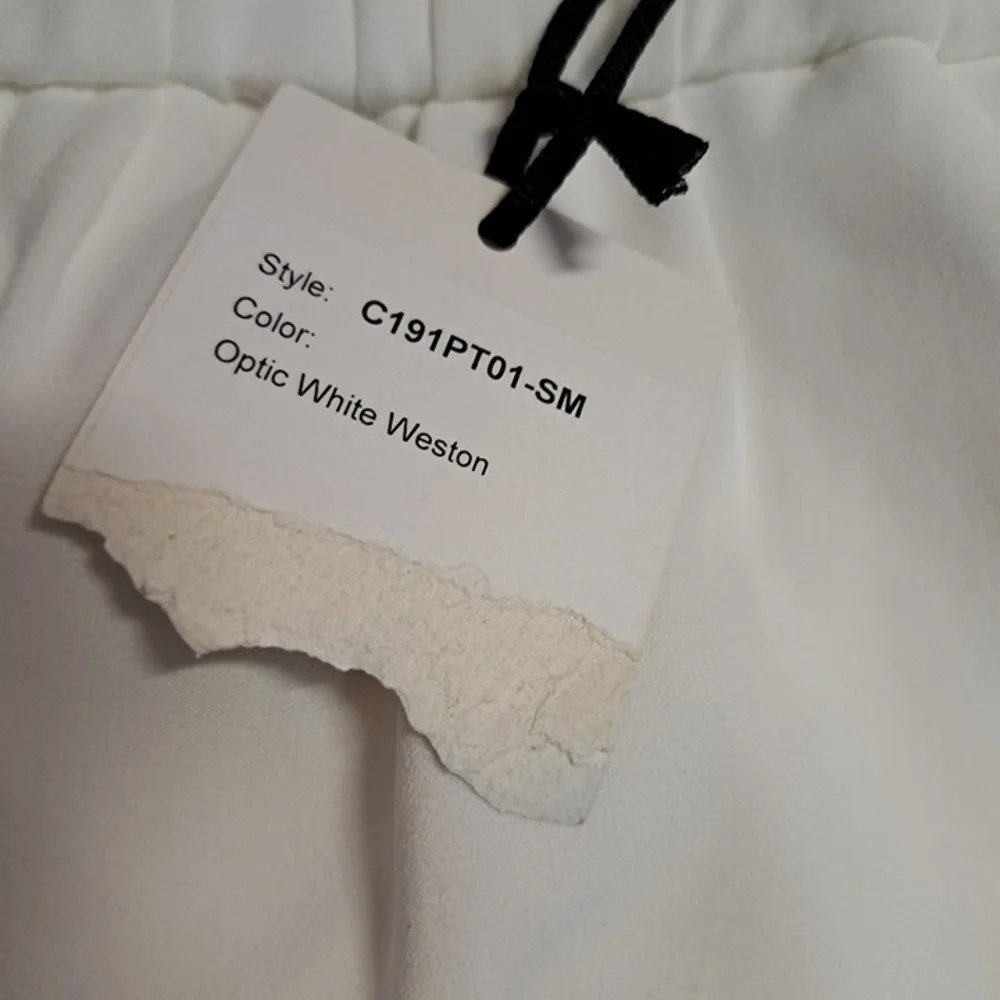 Worth Weston Womens White High Waist Wide Leg Gaucho Crop Pants Size Small NEW - Picture 9 of 9